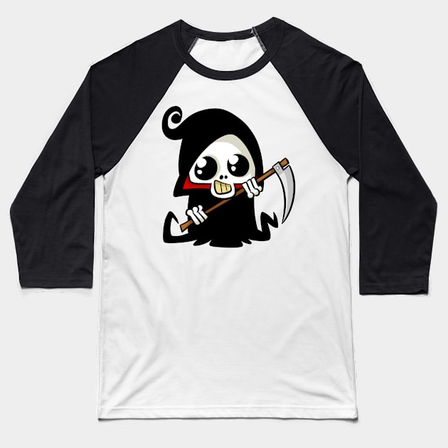 Cute Reaper Baseball T-Shirt by binarygod